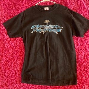Carolina Panthers Tee Shirt T-Shirt Mens L Black Short Sleeve